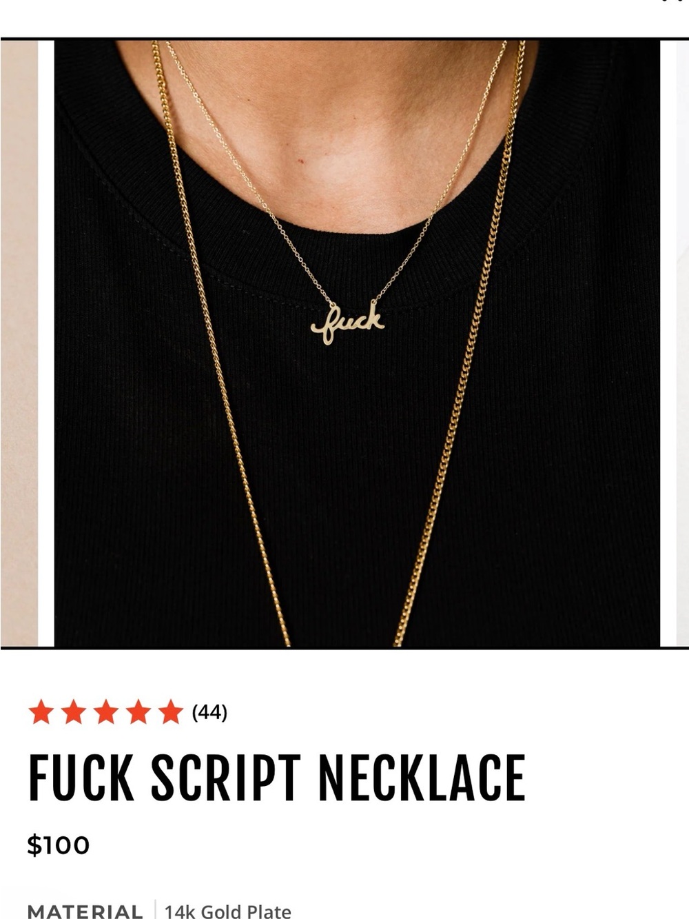 NEW - Larissa Loden F*CK SCRIPT NECKLACE - Picture 2 of 8